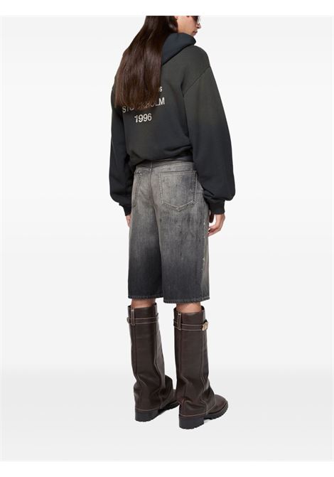 pantaloncini denim loose fit uomo neri ACNE STUDIOS | BE0173900